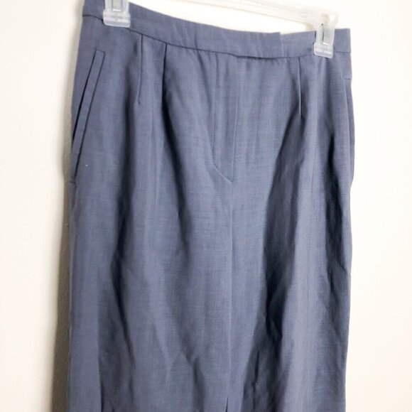 Armani Collezioni High Rise Blue Lightweight Trousers 4 Womens Italian - Picture 7 of 11